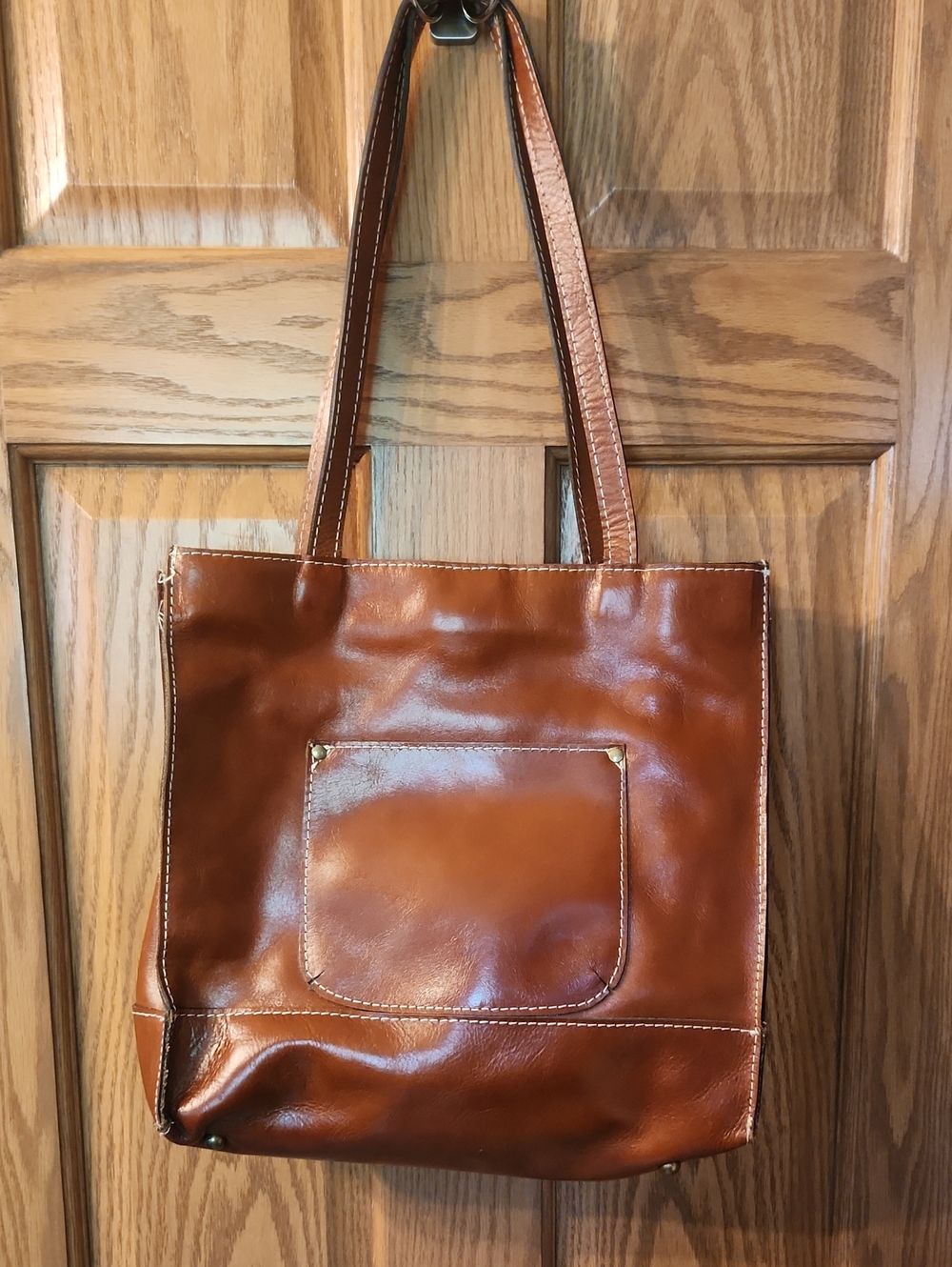 Patricia Nash Classic Brown Leather Tote Bag - Stylish Everyday Carry